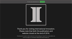 Desktop Screenshot of internationalinnovation.com